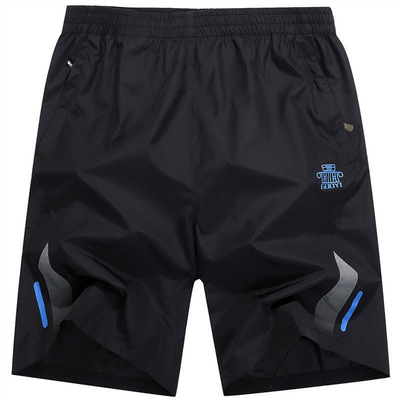 Summer casual pants men's breathable quick-drying cropped pants thin loose shorts men's beach pants running men's sports pants