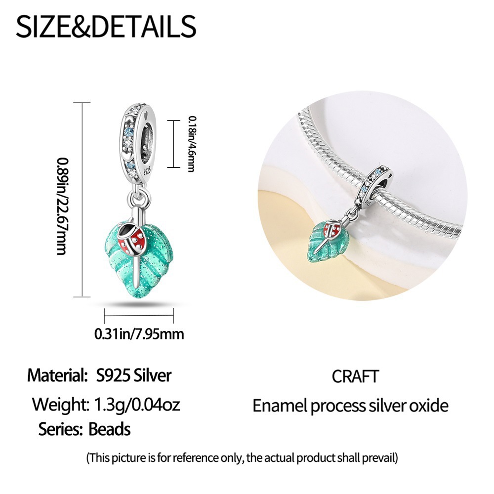 1 Piece 925 Sterling Silver Leaves Dragonfly Butterfly Pendant display picture 12