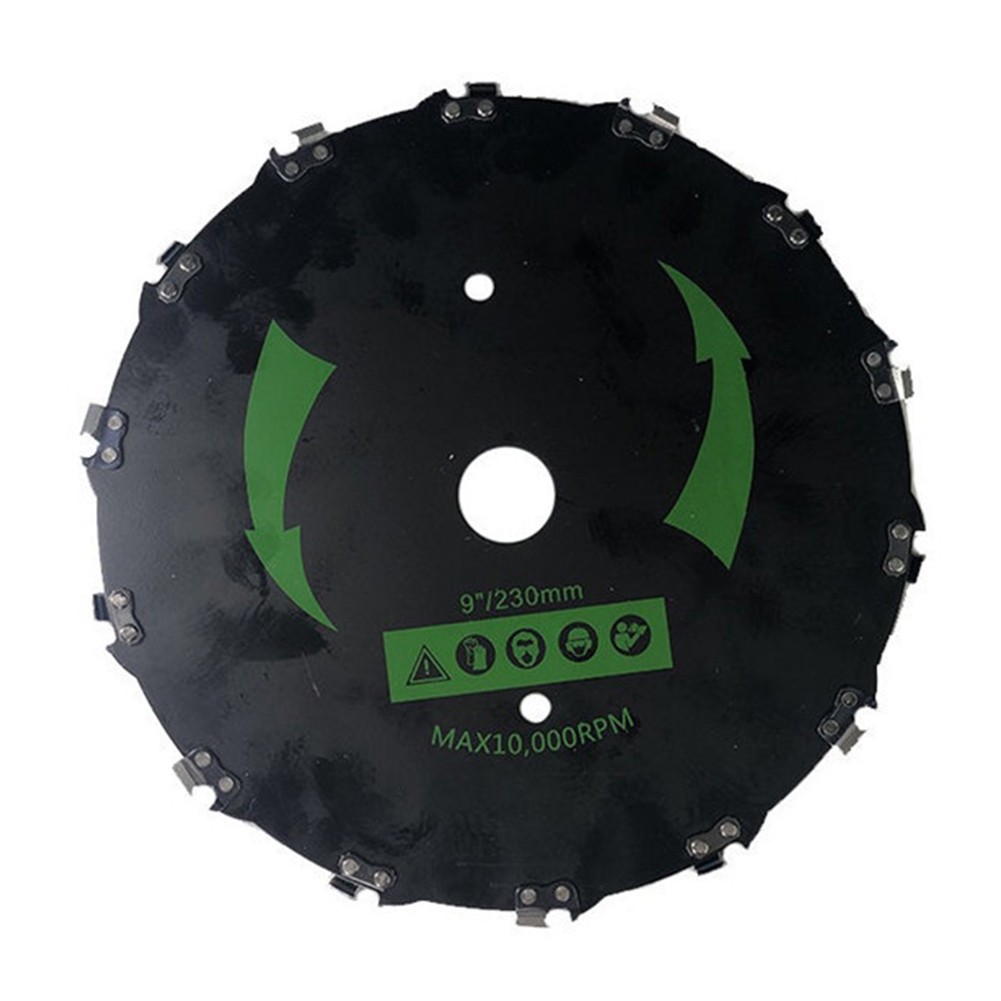 Venta directa de fábrica Placa de cadena cabeza de hierba 20 dientes cuchillo placa Cadena de 9 pulgadas hoja dentada cabeza de hierba accesorios cortacésped