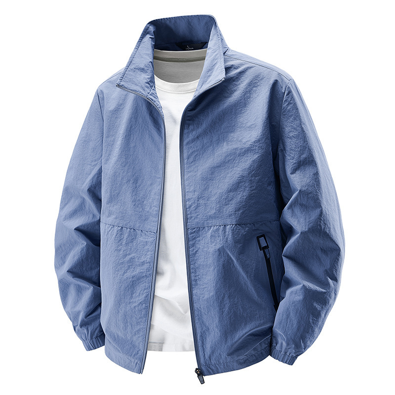 Popular 2025 New Spring and Autumn Jacket Business Jacket Sports Casual Outdoor Stand Collar Large Size Jacket Men's Jacket