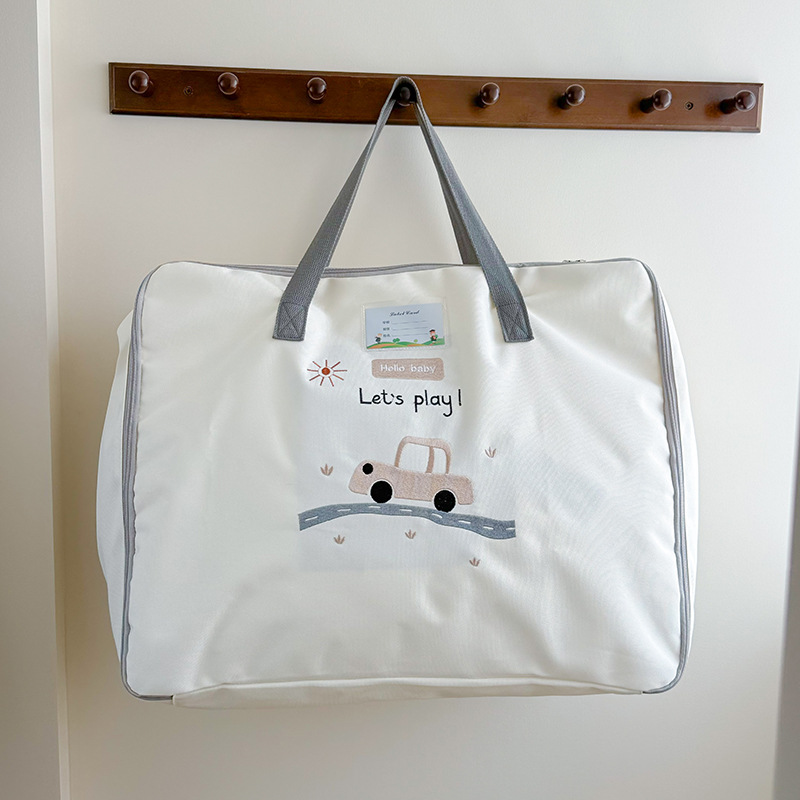 Bolsa de edredón para estudiantes de jardín de infantes de dibujos animados lindo pequeño elefante bolsa de almacenamiento de niños de gran capacidad 2024 nueva bolsa para niños
