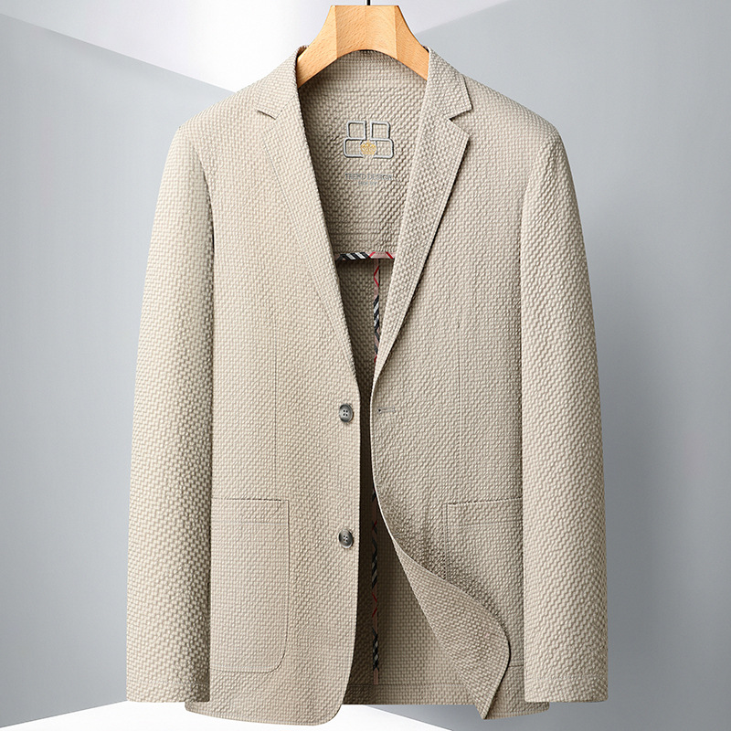 Men's casual spring fitted classic suit jacket