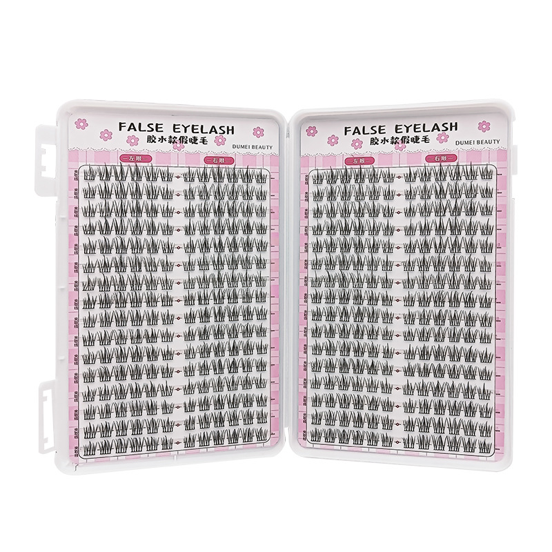 32 filas de gran capacidad de flores de sol falsas pestañas pegamento natural Barbie simulación segmentación pestañas ojos pestañas novatos pestañas