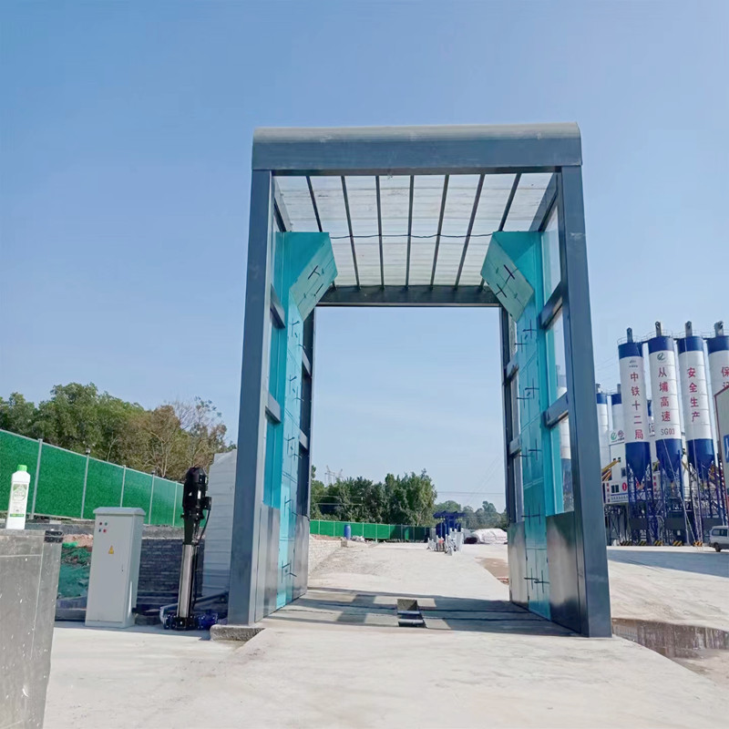 拌合站工地洗轮机 龙门式工程洗车机 全封闭式洗车棚 冲洗平台