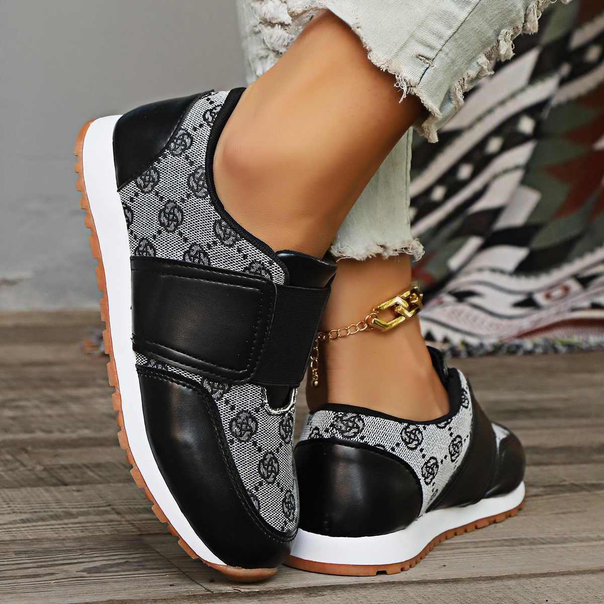 Damen Sneaker Atmungsaktive Freizeitschuhe Mit Elastikband_voghion.com