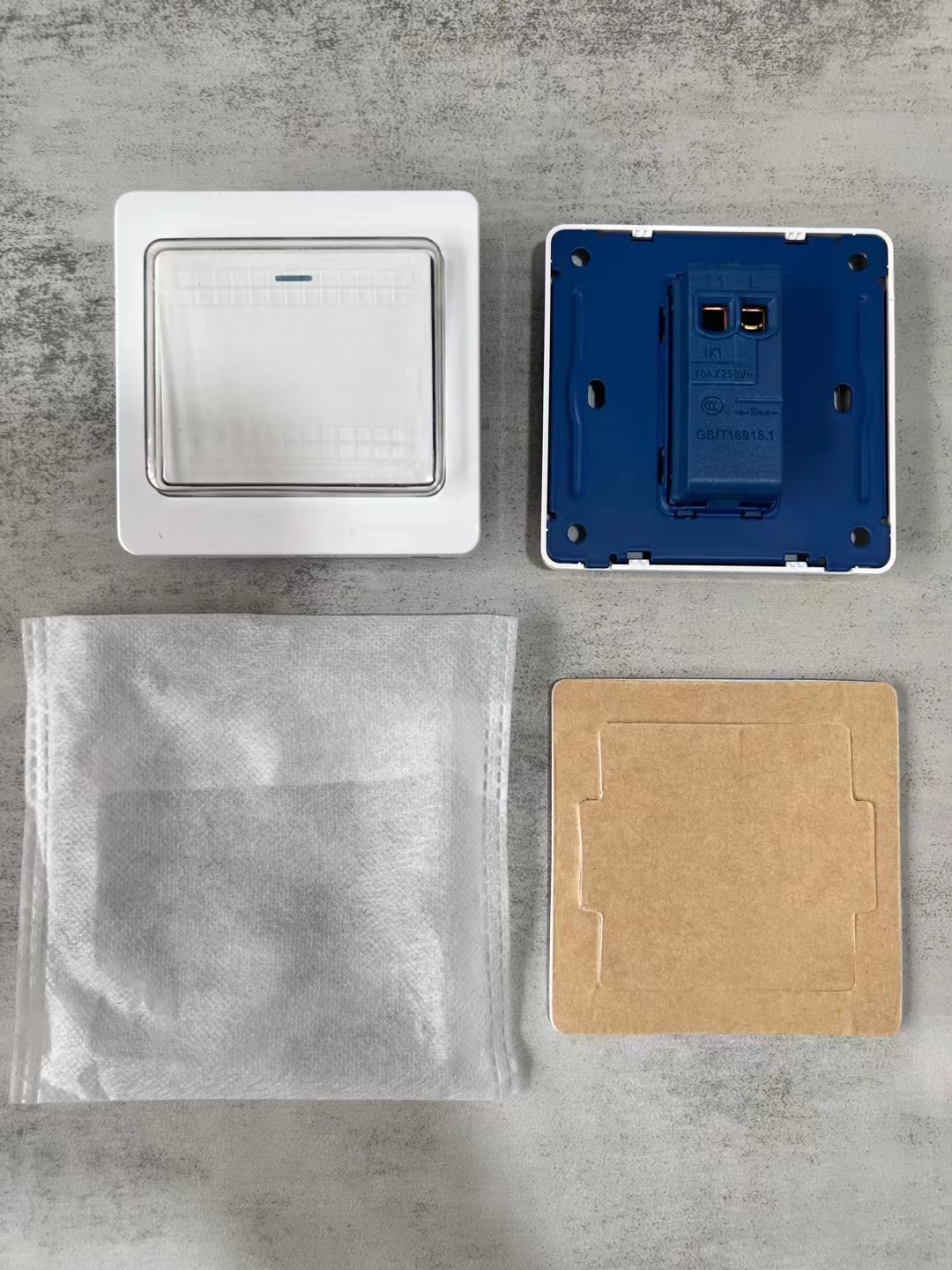 86-type waterproof switch and socket for bathroom and toilet, single-pole, double-pole, triple-pole, and quadruple-pole rubber switches