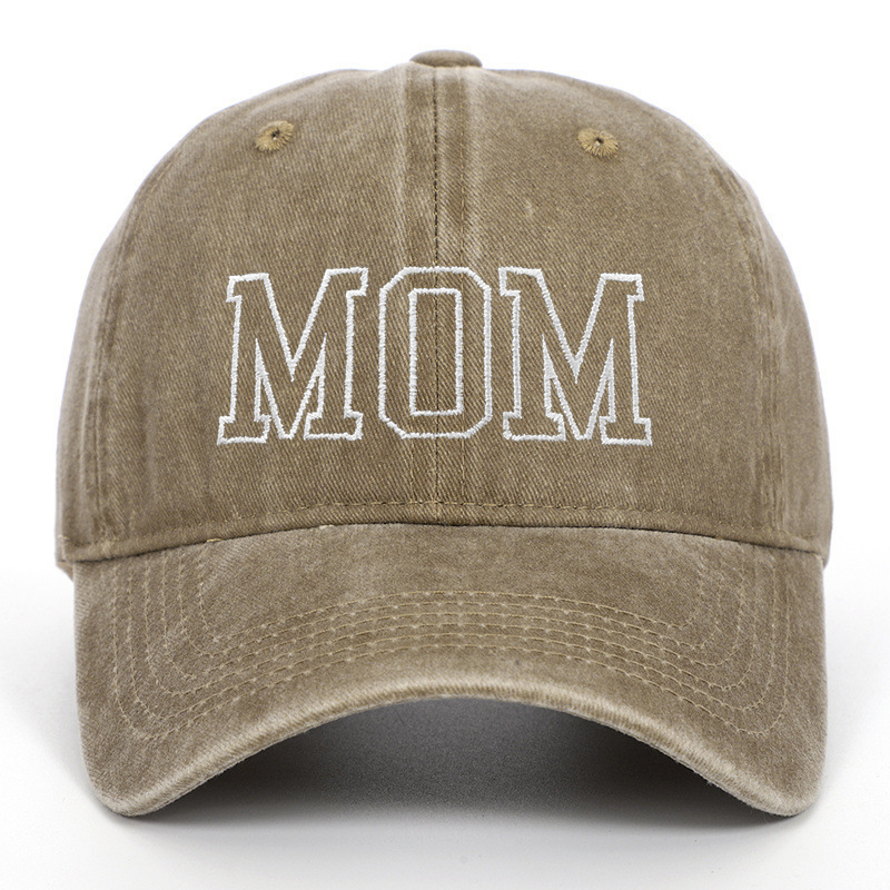 Amazon ベストセラー ウォッシュドコットン DAD MOM 刺繍ベースボールキャップ レトロ スポーツ レジャー ピークキャップ トレンディなサンハット|undefined