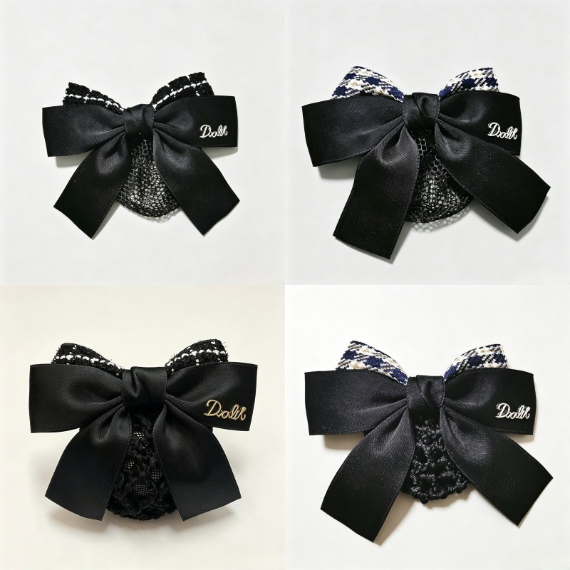 New bow hair accessory, professional hair net for nurses and bank staff, hair accessory for tying hair at the back of the head, work hair net with a high-end feel