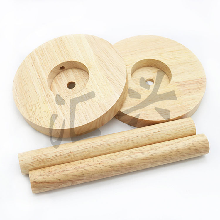 Rubber wood table lamp base 120 diameter round cake night light accessories round solid wood chassis various sizes Rubber wood table lamp base 120 diameter round cake night light accessories round solid wood chassis various sizes