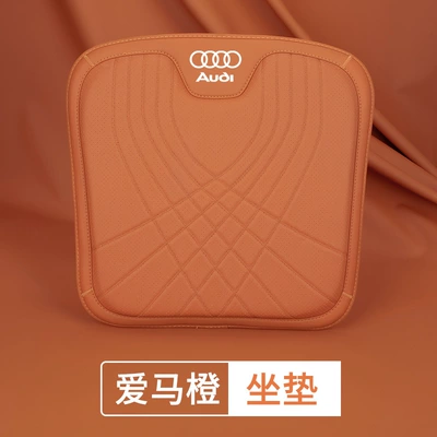 Round Q2/Q3/Q5L Cushion Cushion — Headrest - audi-nappa-leather5d-comfort-seat-cushion-emma-orange