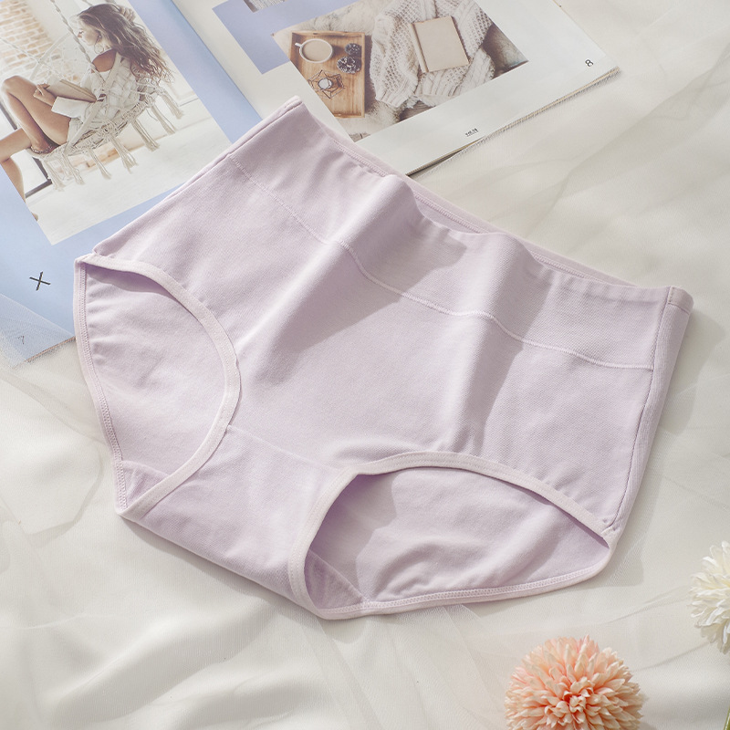 Ropa interior de cintura alta de las mujeres fábrica al por mayor 40 algodón entrepierna simple cómodo macaron color tamaño libre ropa interior de niña