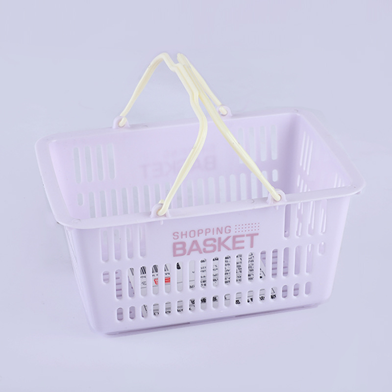 ネットレッド創意ミニショッピングバスケット日本式プラスチック手提げバスケットかわいい入浴化粧品収納ブルー子