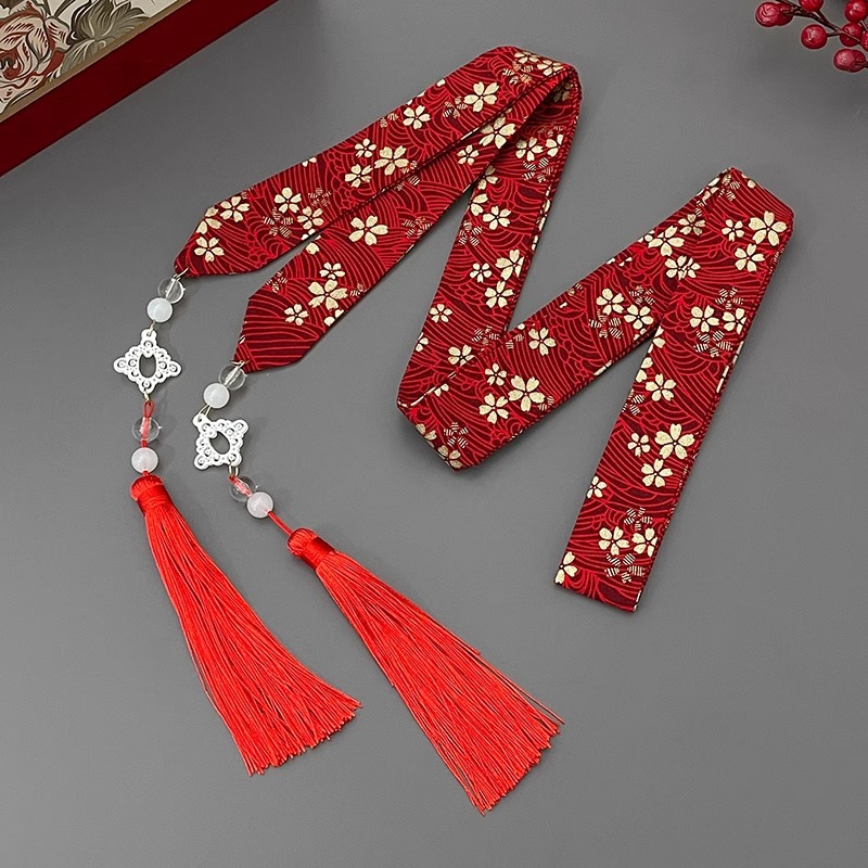 Niñas con falda de caballo 2024 nuevo estilo antiguo accesorios de ropa Han estilo chino nuevo tocado de estilo chino flotante correa de pelo para niños