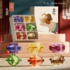 6-in-1 [Flip-top type. Gift box] Gold Bracelet for Kids - Luban Lock F Style