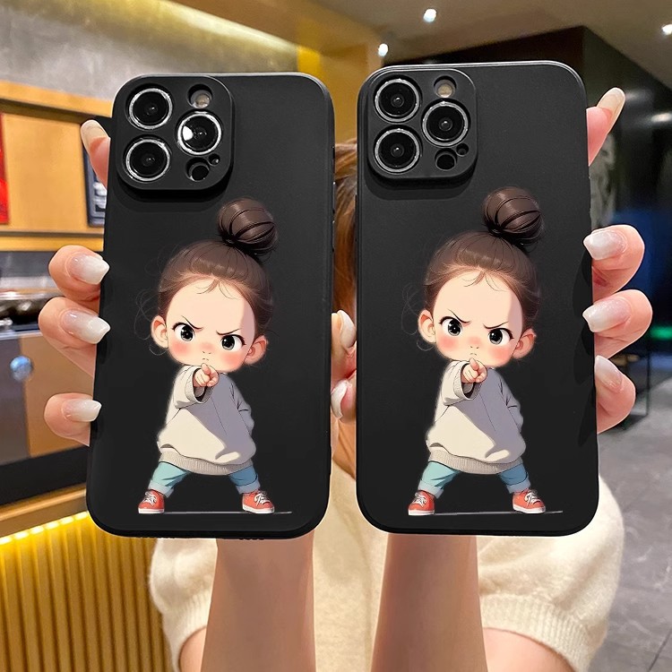 Suitable for Apple 12PROMAX Personality IPhone12 Creative Network Tide Drawing Fine Hole Straight Edge Full Bag