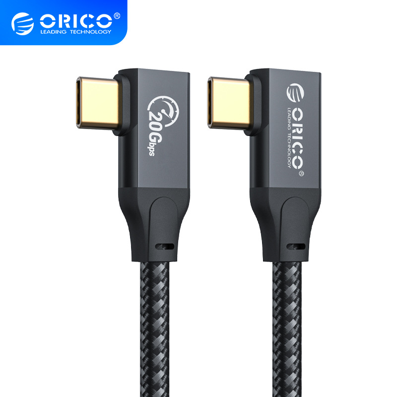 20Gbps Full-Function Type-C Data 4K Video Cable with Side Bending Dual Straight Head PD100W Fast Charging Combo Cable