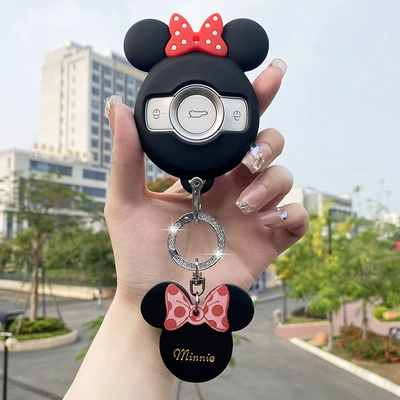 Key Cover # 1 No. 1, Static Rod/Key Bag - smart-black-and-red-black-pink-michi-head-buckle