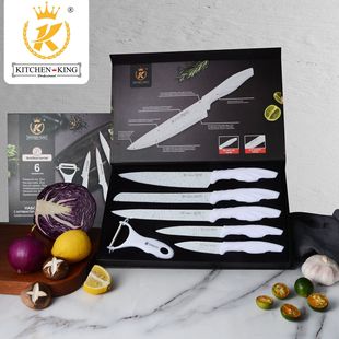 Cross-border stainless steel knife six-piece set kitchen household slicing knife chef knife sharp fruit knife full set in stock