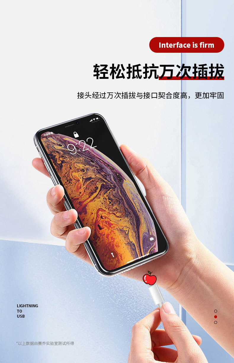 适用iphone11苹果数据线 type-c华为安卓快充usb充电线2m3米加长详情24