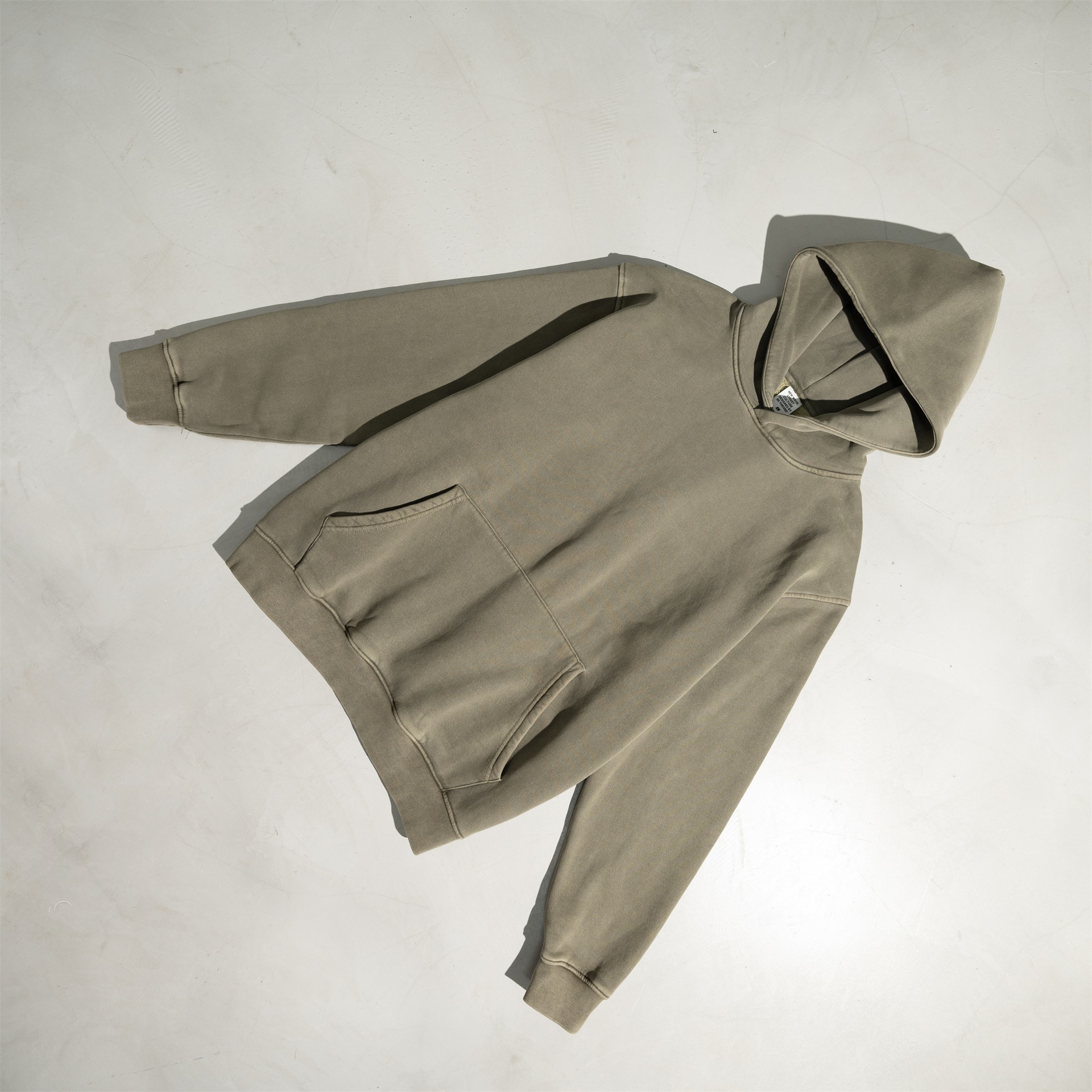 Men's Heavyweight Washed Hooded Sweatshirt For Autumn And Winter_voghion.com