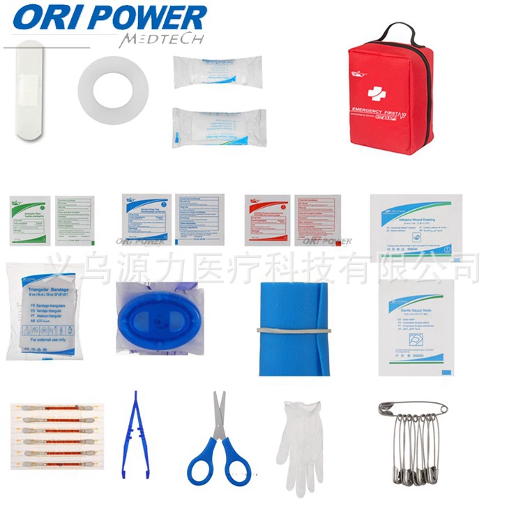 Серия дорожных аптечек для оказания первой помощи на открытом воздухе, сумка из ткани Оксфорд, подарочный набор для экстренных случаев, прямые продажи с завода, водонепроницаемый и портативный.