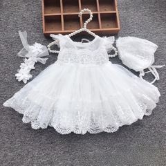Baby Dress Summer Lace Princess Dress Girls Birthday Dress Thin Full Moon 100th Day Dress 100th Day Party Centennial