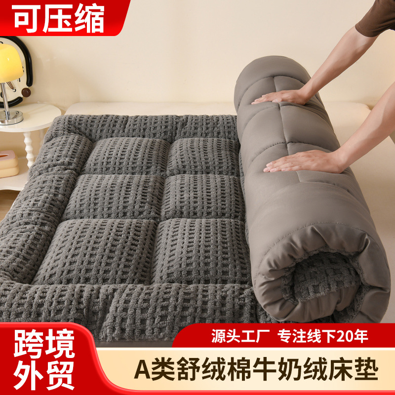 2025 New Model A-Grade Soft Cotton Velvet Milk Velvet Feather Velvet Mattress Topper Multifunctional Soft Cushion Direct from Manufacturer