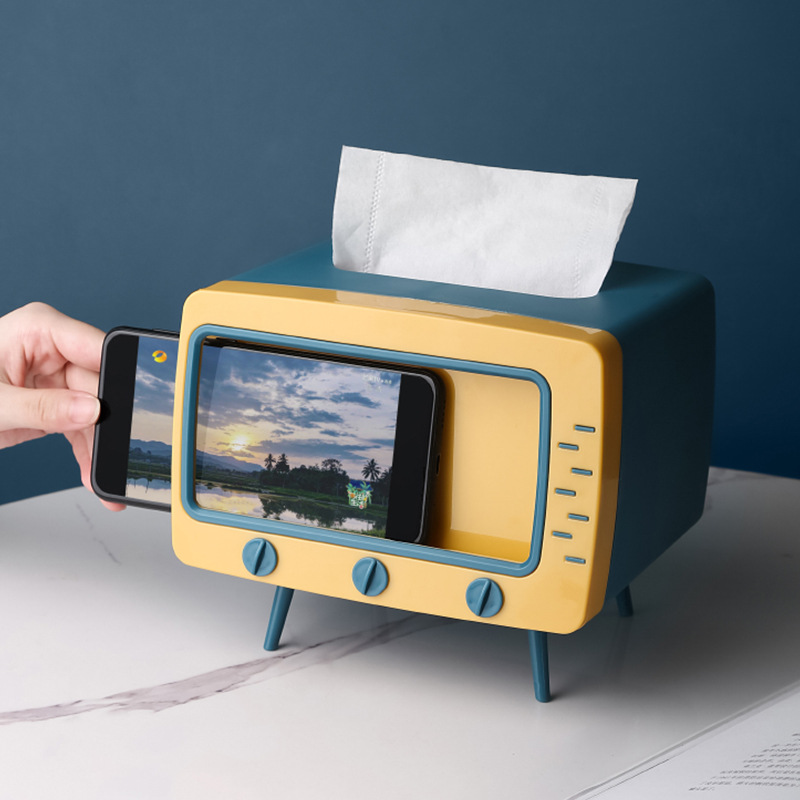 Life ins Internet celebridad caja de pañuelos multifuncional TV caja de pañuelos teléfono móvil titular de la sala de almacenamiento