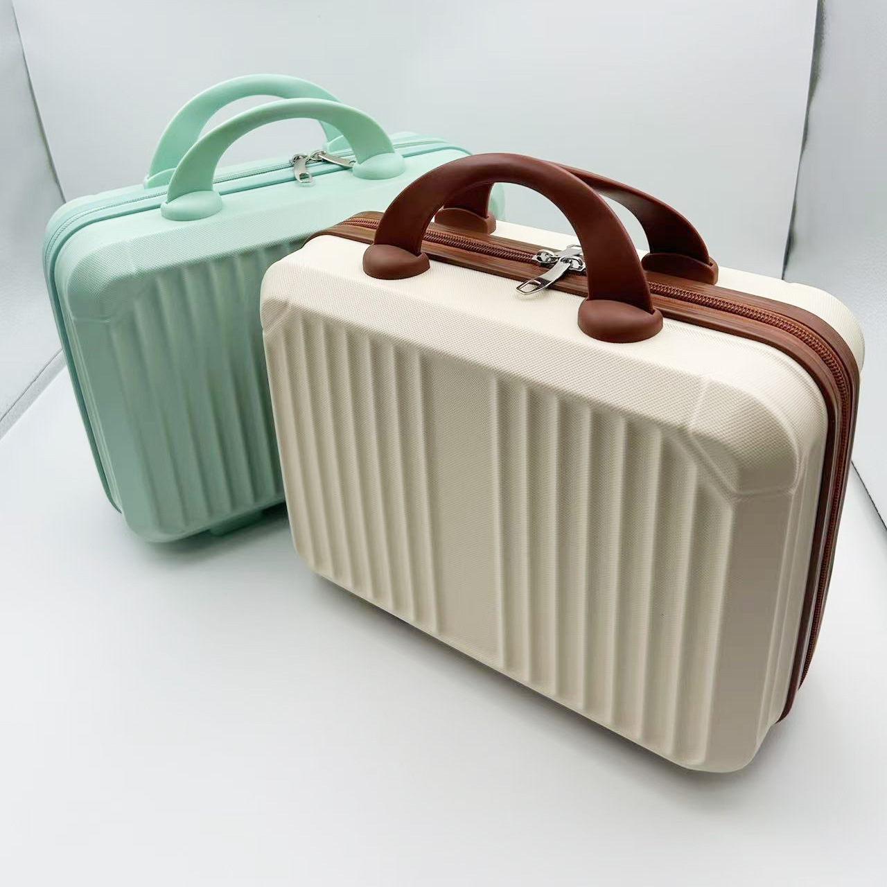レトロポータブル 14inch 化粧品ケース小さなスーツケースミニ軽量お土産収納化粧品バッグパスワードスーツケース