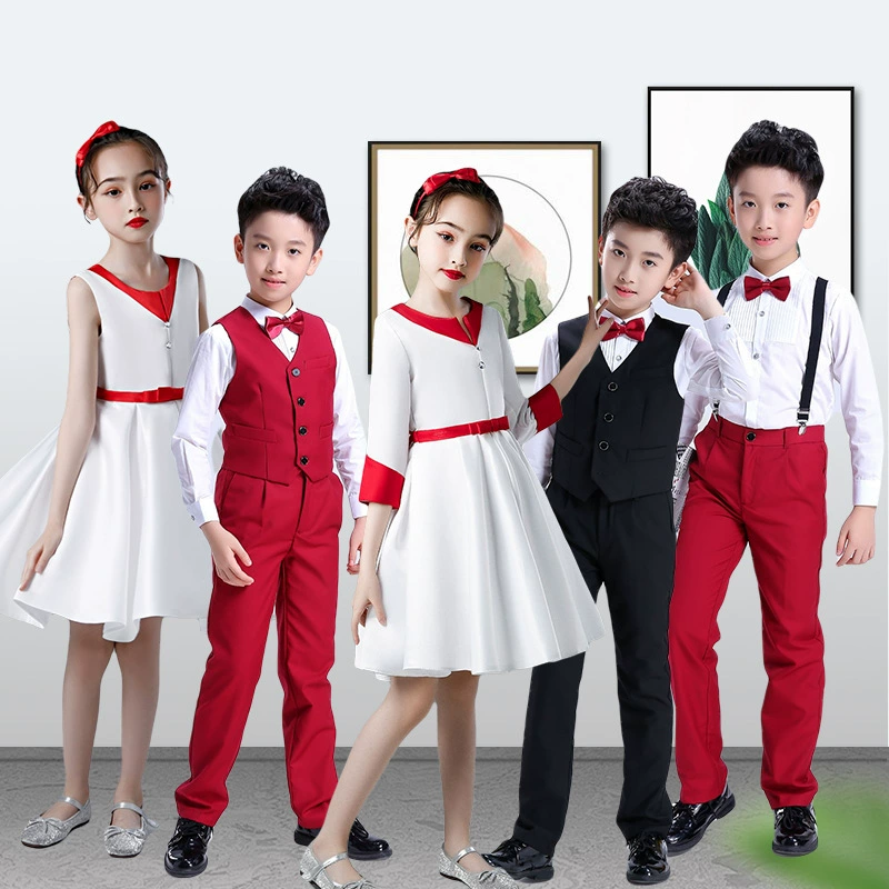 Детское платье принцессы Платье-пачка Платье для учащихся детского сада 1 июня Платье для выступлений Танцевальное платье на бретелях Платье для хора