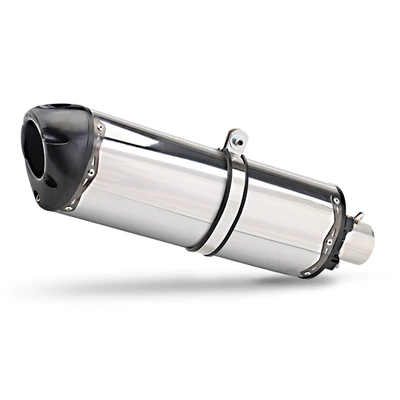 Infinite 300 Spring Breeze | Motorcycle exhaust pipe - long-beveled-stainless-steel