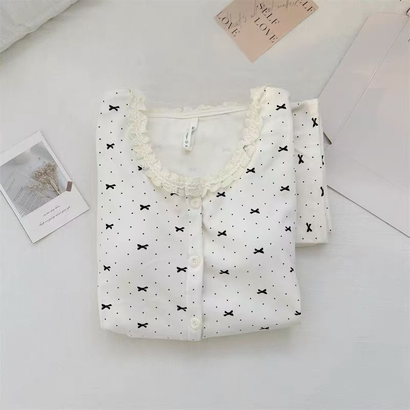 (브래지어 포함) DE RONG 공장 도매 신작 겨울 새 스타일 여성 더블 길이 가디건 레이스 칼라 심플하고 달콤함