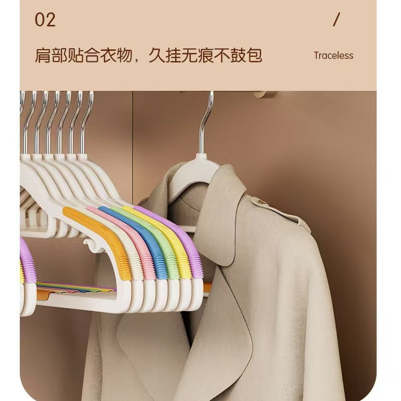 가정용 옷걸이용 무지개 옷걸이, 옷걸이용 흔적 방지 어깨 코너, 미끄럼 방지 옷걸이, 옷장 옷걸이