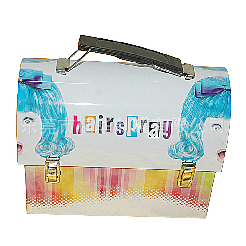 假发  发胶 定型剂包装屋形手挽铁罐    礼品手挽罐  拱形手挽罐