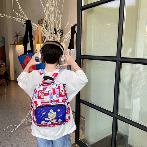 Korean version cartoon children's school bag cute kindergarten school bag trendy kids backpack boy primary school double shoulder bag