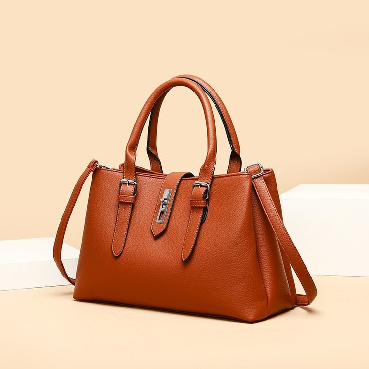 Damen Handtasche Im Retro-stil Aus Kunstleder Mit Steppnähten_voghion.com