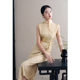 Ai Qi Embroidered Fashion Improved Young Girl Tencel Jacquard Cheongsam Spring and Summer 2024 Modern New Chinese Cheongsam