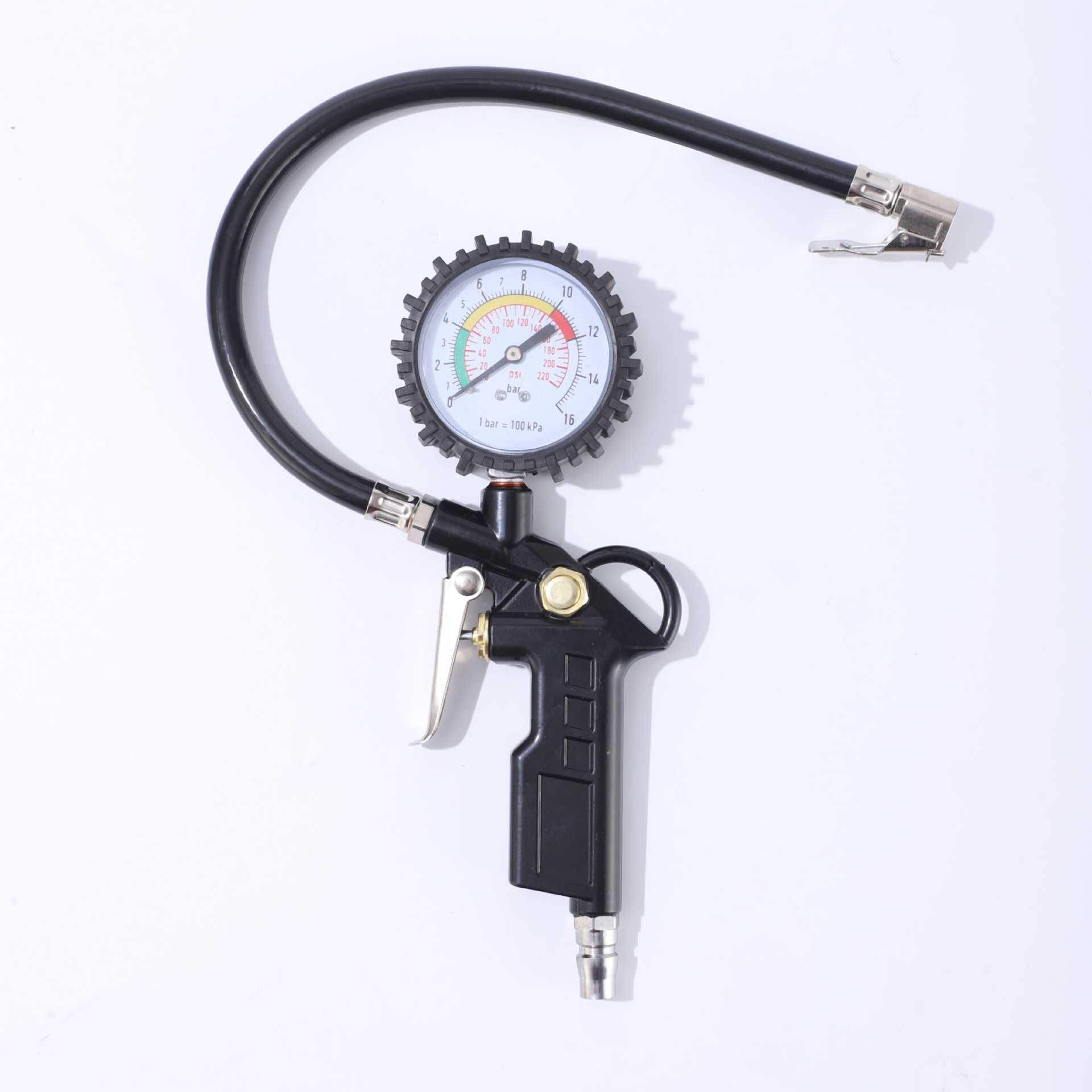 Air Pressure Gauge, High-Precision Tire Pressure Gauge with Pressure Inflation Head, Car Tire Monitor, Electronic Inflator Gun, Inflator Nozzle