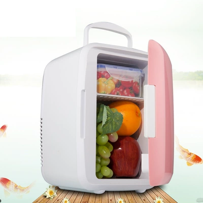 Soyuducular Refrigerator 4L Small Refrigerator Car - pink-comes-with-a-cigarette-lighter-cord