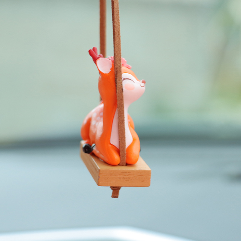 Yilu Shunfeng cartoon sika deer Car Rearview Mirror car pendant car decoration supplies car pendant pendant