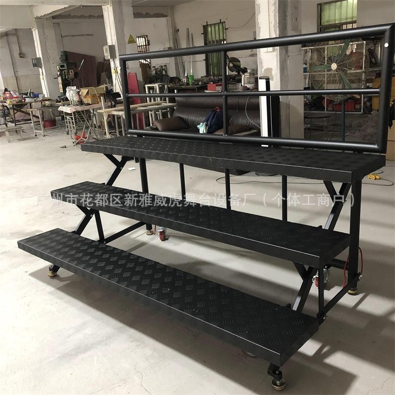 折叠合唱台厂家零售批发铝合金合唱台三层合唱台可移动多功能