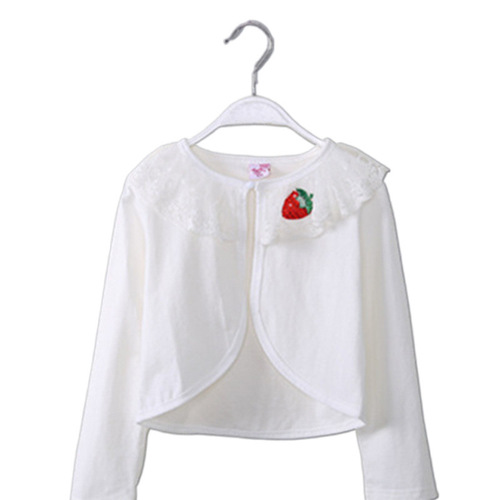 Girls lace cardigan, baby sunscreen coat, children's small shawl, summer thin princess air-conditioning shirt, waistcoat, female baby