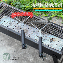 跨境热销户外露营野餐12寸三角形烧烤清洁刷烧烤刷烤炉刷钢丝刷