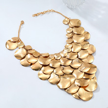 ZA欧美夸张多层长款沙滩度假风合金项链波西米亚风女项饰跨境货源