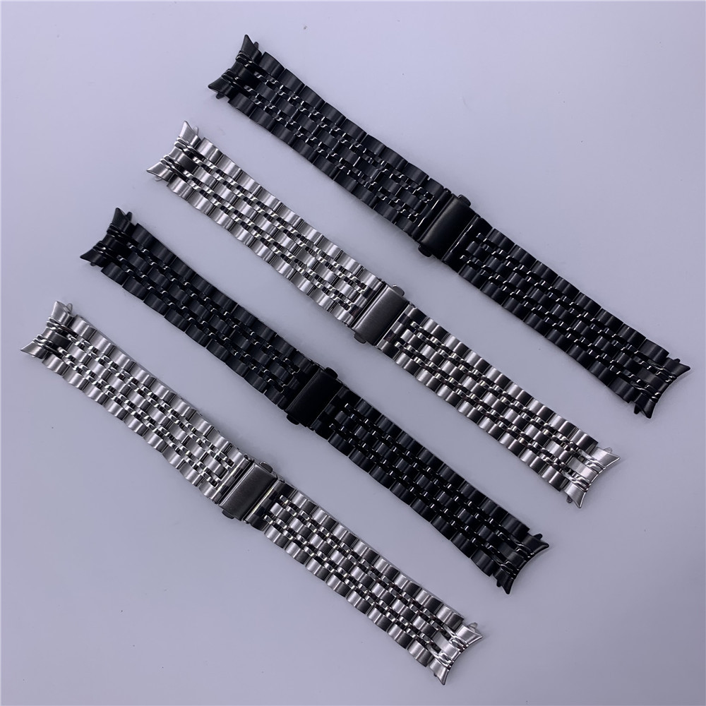 Adecuado para Samsung Galaxy watch5 siete plantas correa de acero inoxidable nuevo watch6 siete cuentas hebilla plana correa de reloj