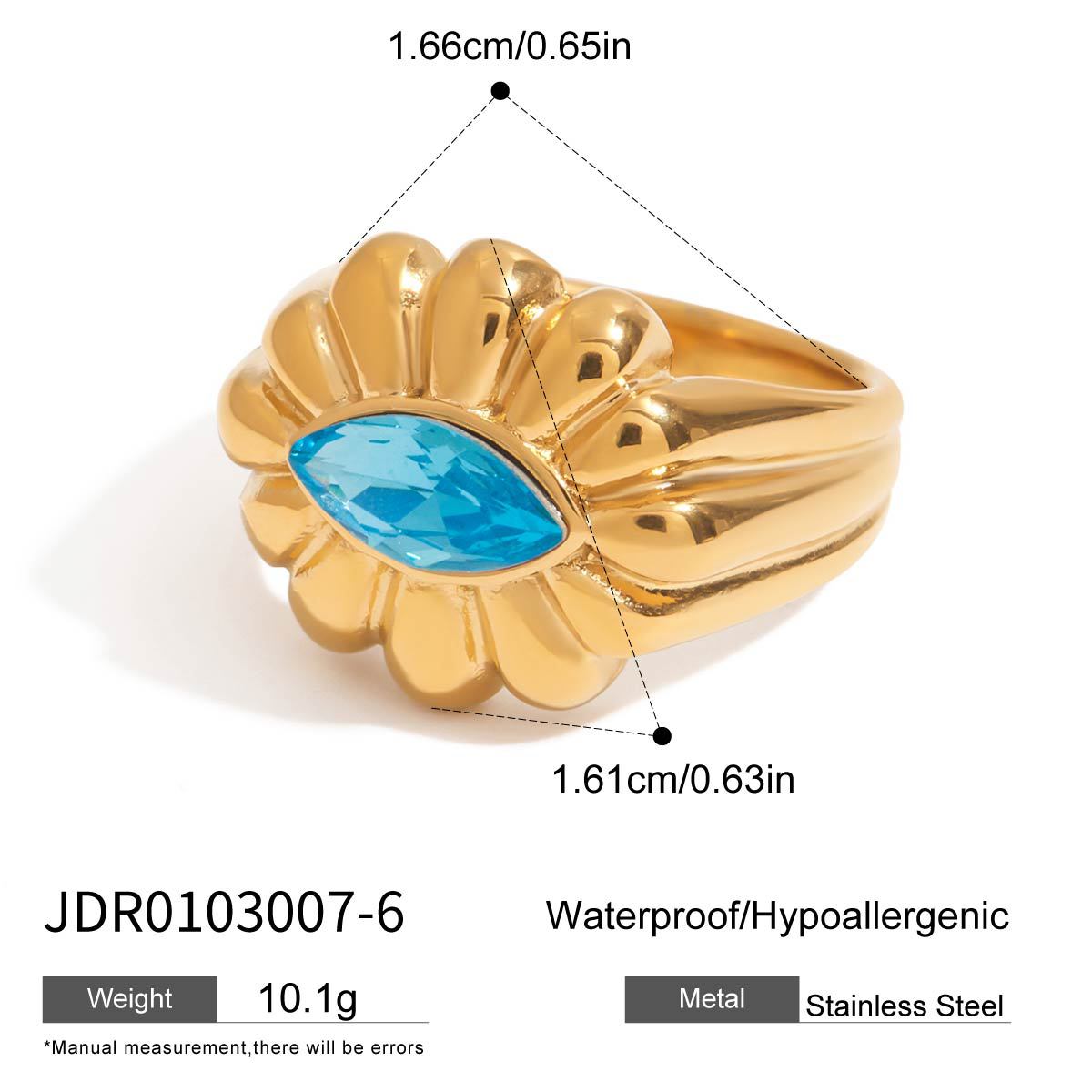 Jieding anillo de circón europeo y americano, joyería de acero de titanio que no se desvanece, lujo ligero, joyería de acero inoxidable de alta calidad, anillos transfronterizos