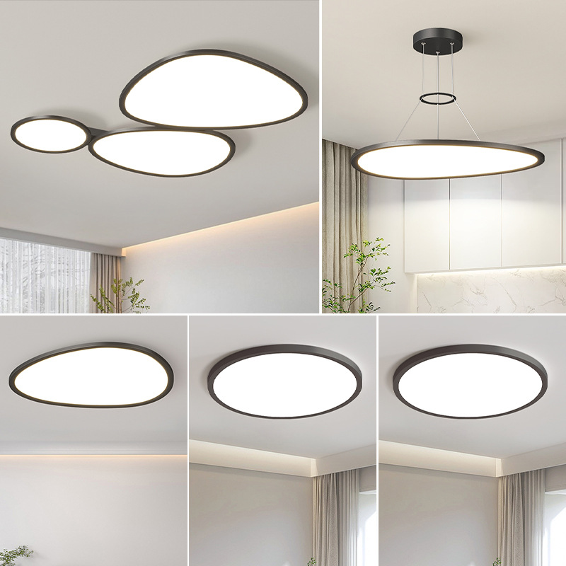 [Selección estricta] lámpara de nube lámpara principal lámpara de techo de guijarro moderna y simple lámpara Zhongshan toda la casa 2025 nueva