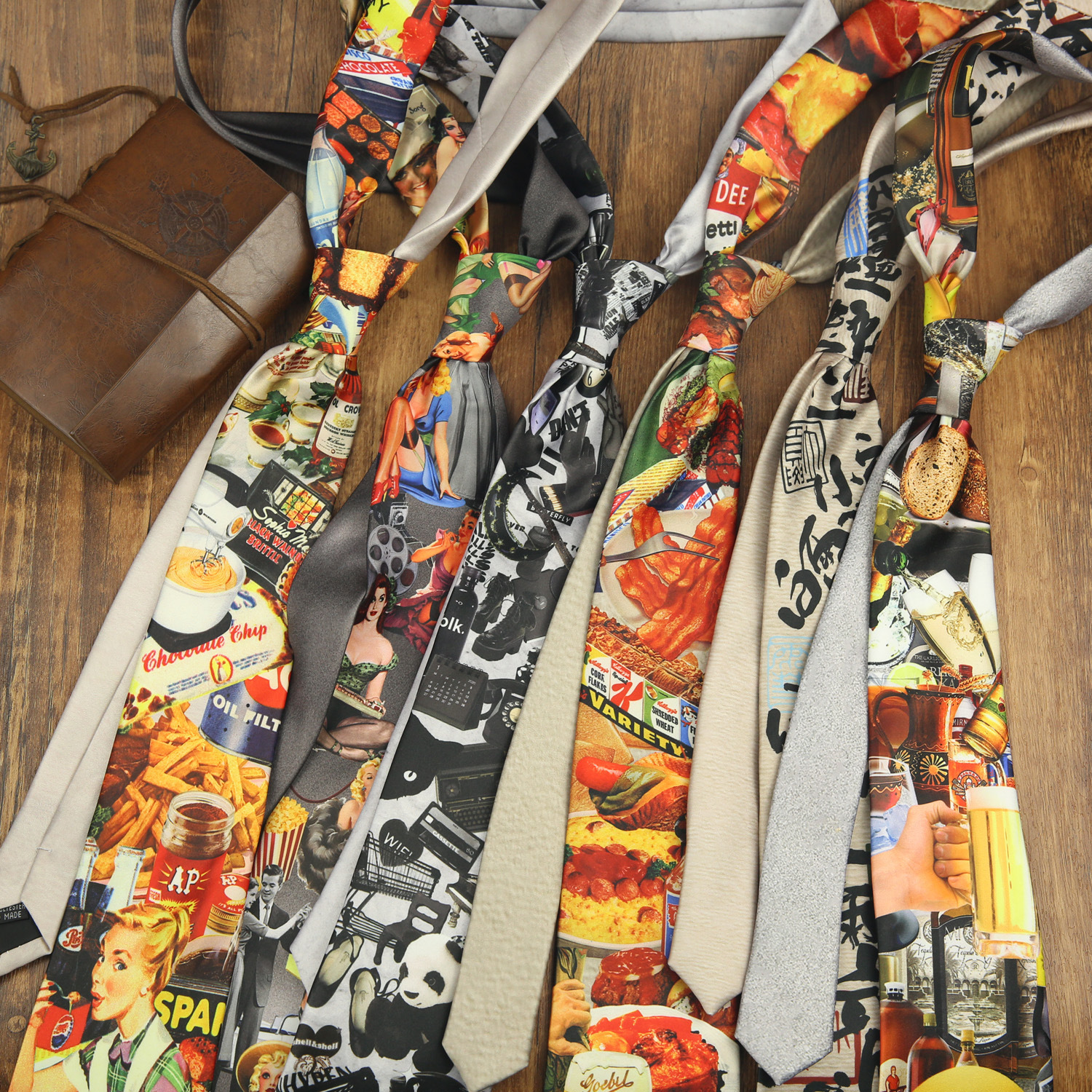 Trajes de hombre corbata rendimiento casual impresión digital accesorios de moda hip hop corbata floral image 3