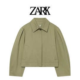 ZARK 欧美新款水洗效果短款夹克外套 跨境外贸女装批发6119020505