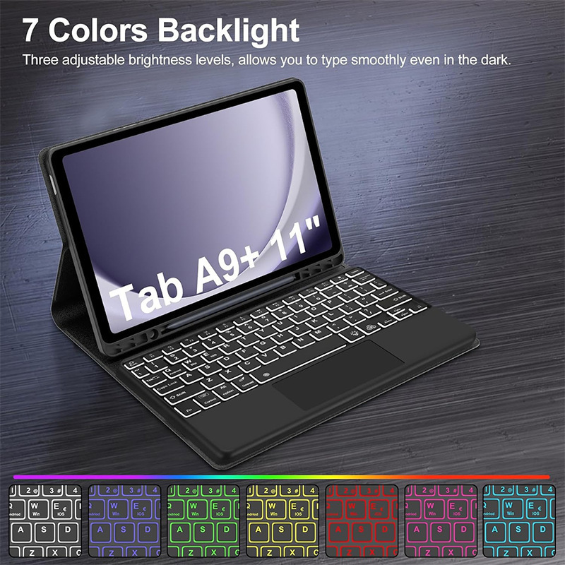 For Samsung tablet A9plus removable touch bluetooth backlit keyboard 10FE protective case S6lite leather suit